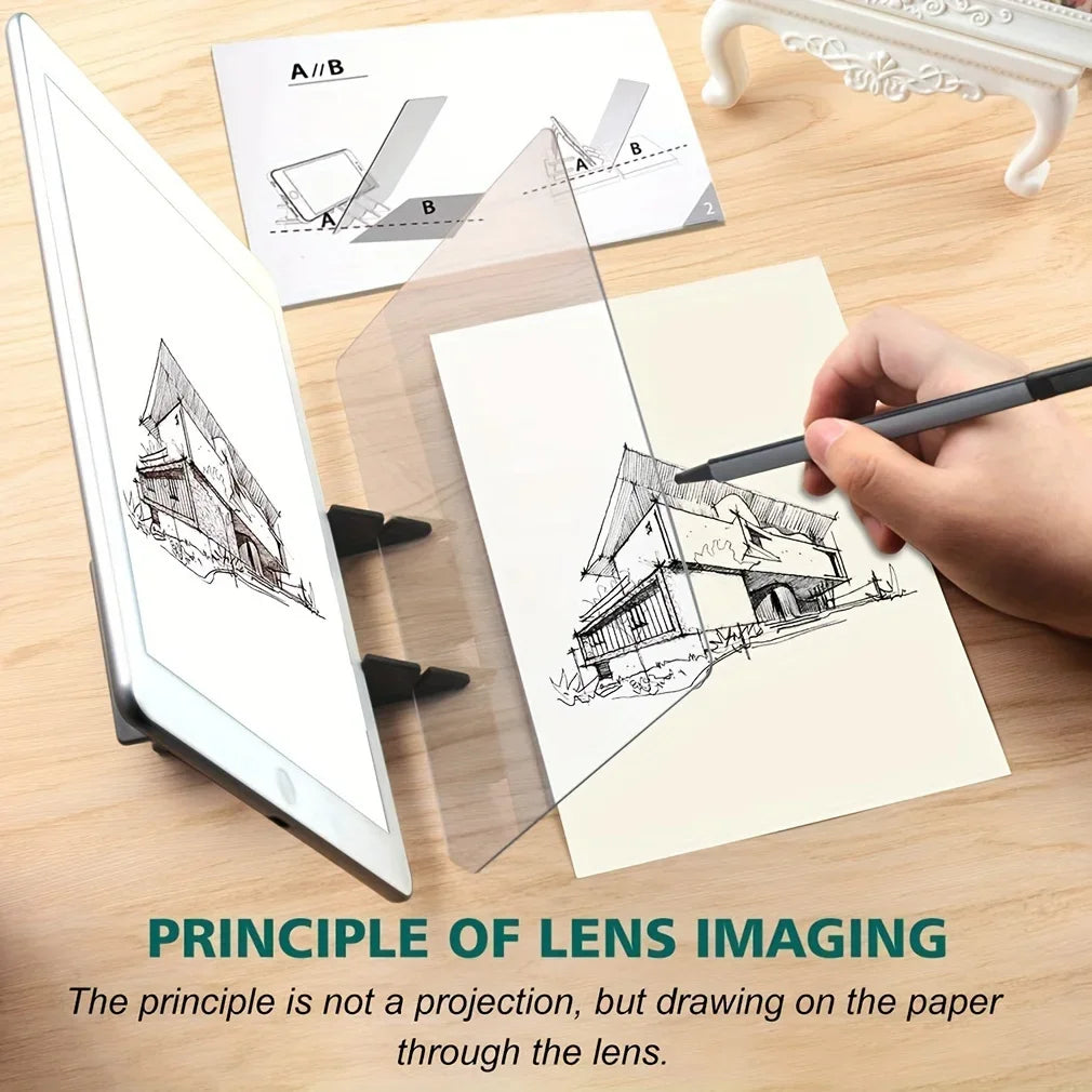 Optical Tracing Drawing Board – Portable Light Projector for Kids' Art